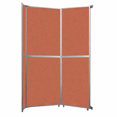 VERSARE Operable Wall Folding Room Divider 7'11" x 12'3" Papaya Fabric 1070236-2